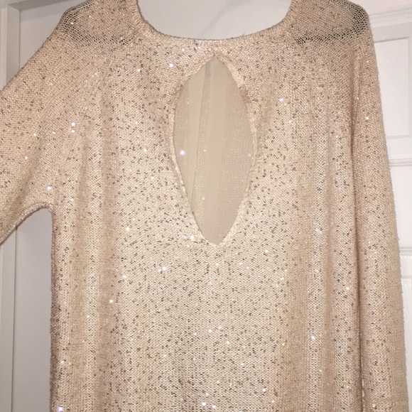 Tan sparkly sweater - Picture 2 of 3